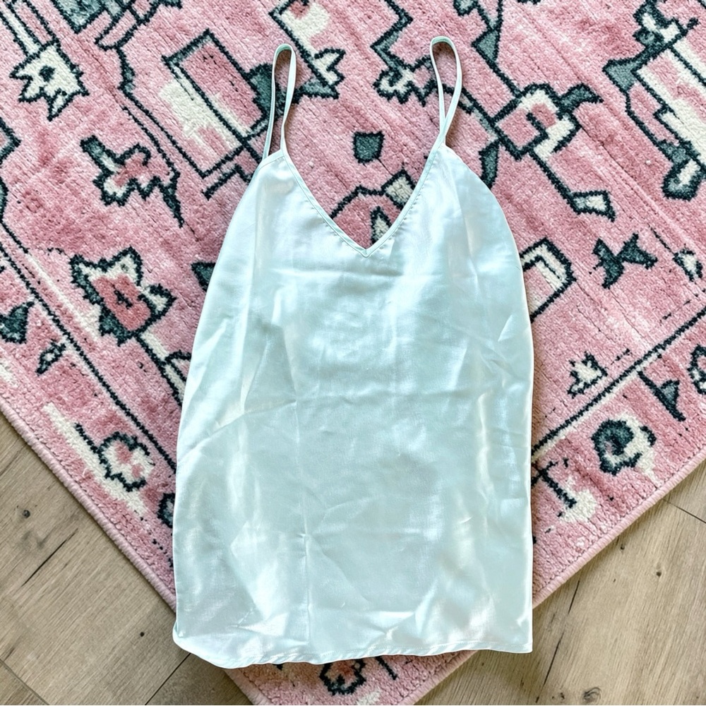 SOLD Vintage Mint Blue Cami and Shorts Sleep Set - Picture 3 of 4